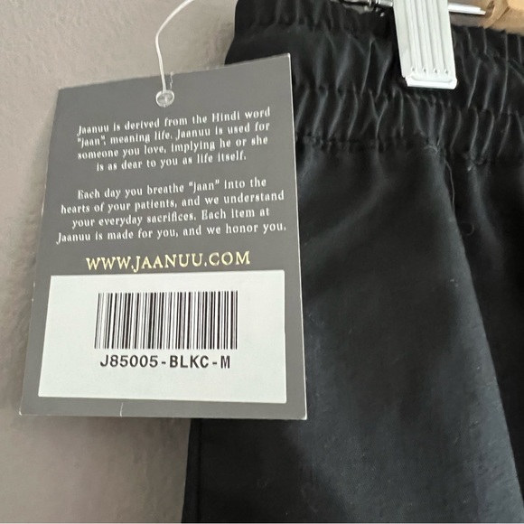 Jaanuu Cargo Scrub Pants Men Straight Stretch Drawstring J85003 Sz M 32x29 Black - Picture 7 of 13